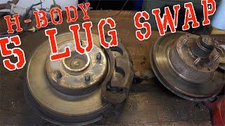 H-Body 5 Lug swap Part I | S10 Blazer Front Spindle swap | BIG disc brake upgrade | Vega EP17