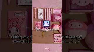 $1,000 sanrio fidget board asmr 🩷#fidget#asmr#diy#craft#sanrio#hellokitty#fyp#kuromi #shorts#kawaii