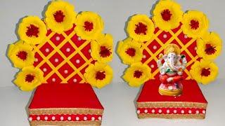 ganpati decoration ideas at home/ganpati makhar #GanpatiDecorationideasathome #GaneshChaturthi