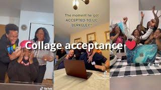 The most cutest reactions on collage acceptance ️ {[Tiktok Edition]}