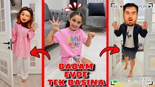 BABAM EVDE TEK BAŞINA !! KENDİ EVİMİZE GİZLİ GİRDİK BABAMI KORKUTTUK !! BİZİ BALKONA KİTLEDİ !!