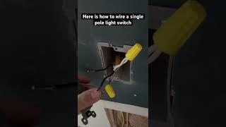 How to wire single pole light switch #diy #lightswitch ￼#wiring