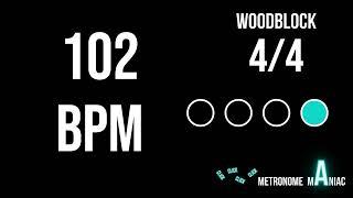 Metronome 102 BPM 4/4 - Woodblock