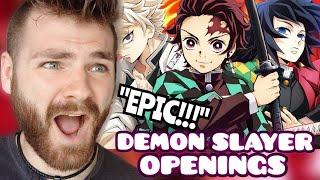 THIS WAS F***ING INSANE!!! | Demon Slayer Openings (1-5) | New Anime Fan | REACTION!