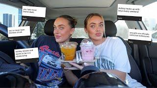 Trying Starbucks drinks while answering assumptions about us... | Mescia Twins