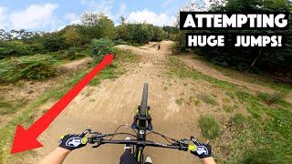 ATTEMPTING THE BIGGEST JUMPS IN THE BIKEPARK!