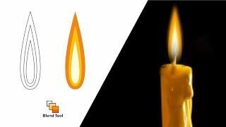 How to Create a FIRE EFFECT on a CANDLE Using CorelDRAW | CorelDRAW Indonesia