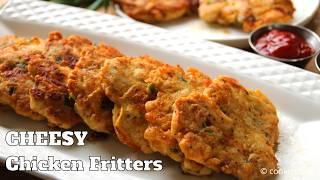 Easy Cheesy Chicken Fritters in 30 Minutes