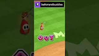 Shy Guy throws it away! | Baltor and Buddies on #twitch  #gaming #mariosuperstarbaseball