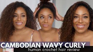 CAMBODIAN WAVY CURLY BUNDLES ( HUMAN HAIR CROCHET) REVIEW| LIA LAVON