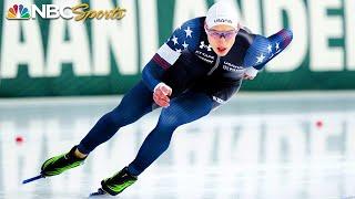 Jordan Stolz's deadly final lap in 1500 seals record third gold at speed skating worlds | NBC Sports