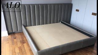 DIY - HOW TO UPHOLSTER A CHANNEL TUFTED HEADBOARD| DIY - ALO Upholstery