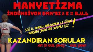 MANYETİZMA / İNDÜKSİYON EMK'SI & E=B V L / SAĞ EL KURALI ANİMASYONU / ÇIKMIŞ SORULAR #ayt #yks