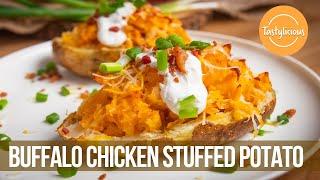 Delicious Stuffed Baked Potato Recipe - How To Make Buffalo Chicken Stuffed Baked Potato