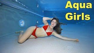 Hot Red Bikini Girl Underwater