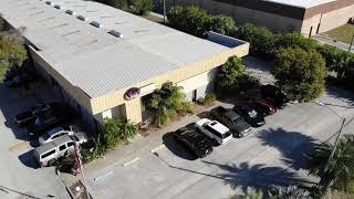 Flying over B&L Cremation Systems Manufacturing Plant in Largo, Florida