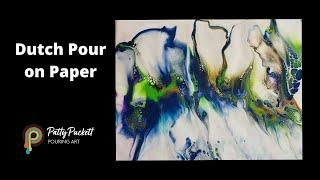 Dutch Pour on Photo Paper  Fluid Art