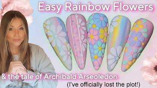  Easy Rainbow Flowers Nail Art Design | Spring Nails | Madam Glam Easter Egg Collection | Summer