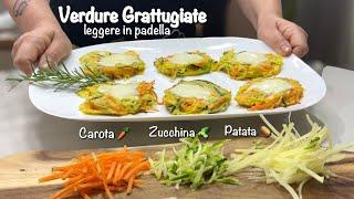 LIGHT GRATED VEGETABLES IN A PAN without Flour (gluten free) 