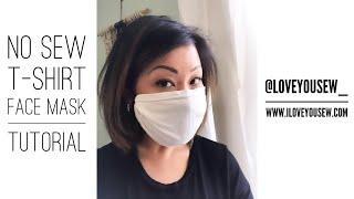 Make a No-Sew DIY T-Shirt Face Mask  in 2 minutes!