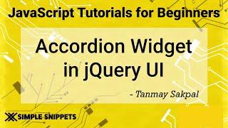 52 - Accordian Widget in jQuery UI | jQuery Tutorials for Beginners | jQuery UI Library