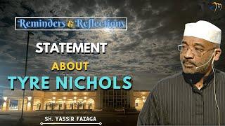 Statement About Tyre Nichols - Sh. Yassir Fazaga Imam of Masjid As-Salam Memphis TN