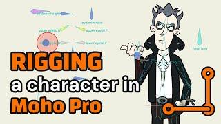 Rigging a character in Moho Pro 14 from tracing to smart bones, to widgets