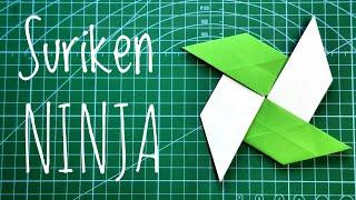 How to make paper ninja star. Origami shuriken DIY.