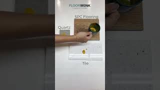 SPC vs Quartz vs Tiles | Which Flooring is the Best | SPC flooring Turmeric Test | Kitchen Flooring