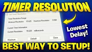 How to use Timer Resolution the RIGHT WAY to LOWER input delay (2024)