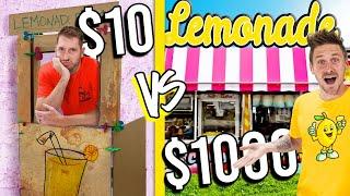 $10 VS $1,000 LEMONADE STANDS *Budget Challenge*