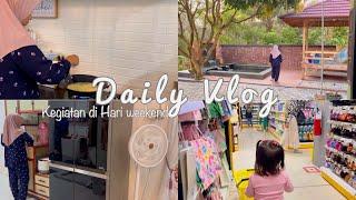 #dailyvlog Rutinitas IRT desa Rumah minimalis ||Weekend Bareng keluarga || Belanja dan makan di Luar