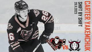 #26 Carter Yakemchuk (DY) Shift-by-Shift 28.11.23 WHL - Calgary Hitmen