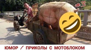 ЮМОР / ПРИКОЛЫ С МОТОБЛОКАМИ #3 FUNNY VIDEOS, MINI TRACTOR FARMER