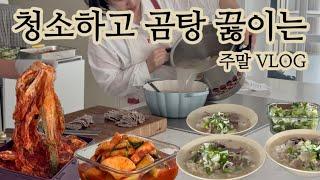 밥하고 청소하는 주말 브이로그 ㅣ이렇게 행복해도 되는 건가... ㅣ 곰탕 한솥