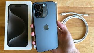 Apple iPhone 15 Pro Unboxing & New Features (Black Titanium)