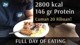 MAKANAN BULKING MURAH MERIAH! GAK PAKE SUPLEMEN! | FULL DAY OF EATING