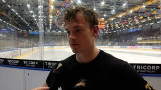 INTERVIEW: Sean Richards Tilburg Trappers 5-2 Crocodiles Hamburg Postgame 23-10-22 Oberliga Nord