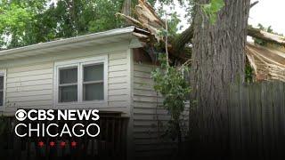 Joliet, Illinois, residents clean up again second round of severe storm damage