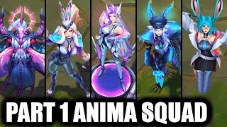 All New Anima Squad 2024 Skins Spotlight PART 1 Seraphine Xayah Aurora Miss Fortune Bel'Veth Yuumi