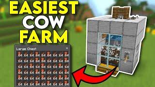 Best EASY Cow Farm Minecraft 1.20! Minecraft Bedrock