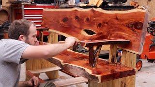 A One of a Kind Red Cedar Bench