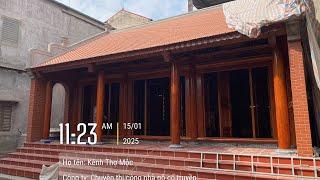 Bàn giao nhà gỗ lim 3 gian đẹp 9,3mx7,5m -0963177806 lh tư vấn