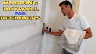 Taping Drywall For Beginners Day 2 (First Coat)
