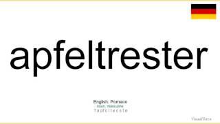 How to pronounce: Apfeltrester (German)