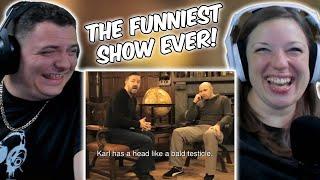 AMERICANS FIRST TIME REACTION To Learn English with Ricky Gervais and Karl Pilkington