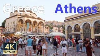 Athens Greece  4K Walking Tour Psiri August 2021