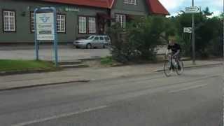 Bike with DIY jet engine in Bräcke, Jämtland (Northern Sweden)