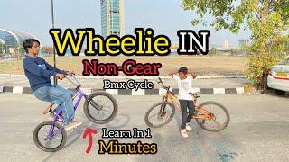 How To Wheelie In Non Gear ️ Bmx Cycle? | *Easy Way * Akram Rider | #bmx #wheelie #tutorial