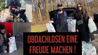 Obdachlosen eine FREUDE machen! Essen, Trinken und Decken verteilen!